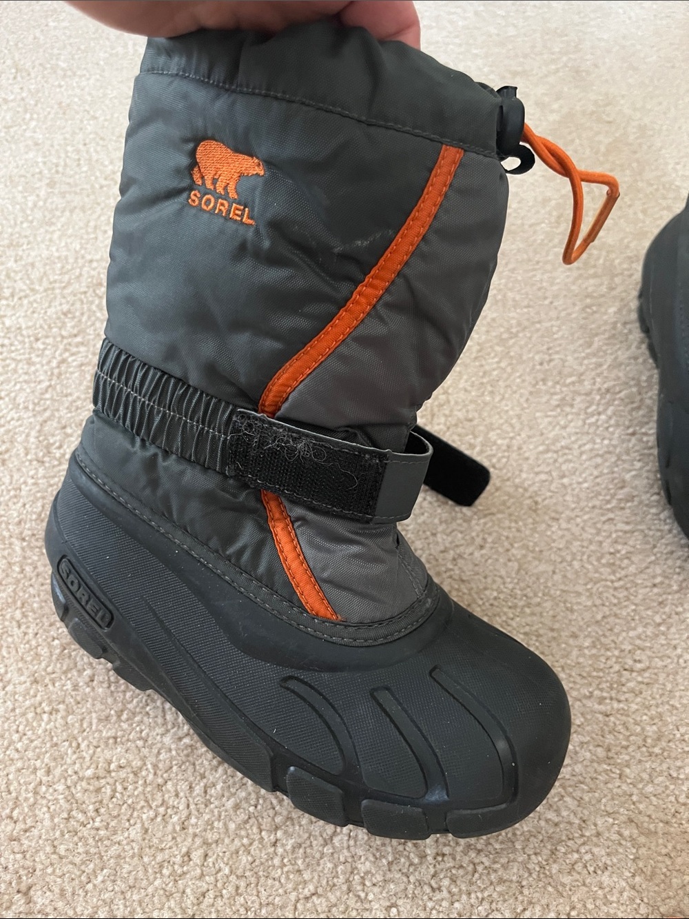Sorel Kids Black and Orange Rain & Snow Boots - Picture 5 of 7
